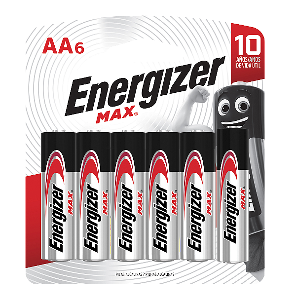 Pilha Alcalina Energizer Max Aa6 Pequena 6 Pilhas